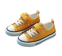 GLDFW - Zapatos de lona bajos para niños, color blanco caramelo, para hombre y mujer, zapatos de mesa para padres e hijos, amarillo (6003yellow), 39.5 EU