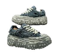 GLDFW - Zapatos deportivos para hombre, primavera y verano, a la moda, retro, a la moda, informales, parte inferior gruesa, para elevar la altura, Blue, 40 2/3 EU