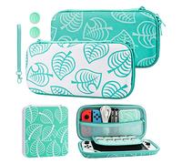 GLDRAM Estuche de transporte para Nintendo Switch y Switch OLED, Animal Leaf Crossing Travel Case para Switch, Kit de accesorios de transporte con funda de juego, tapas de agarre para pulgar