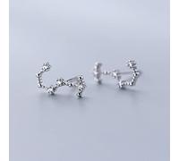 GLDW Pendientes Niña, Doce Constelaciones Escorpio con Incrustaciones De Zirconia S925 Plata De Ley Pendientes Hipoalergénicos Joyas Exquisitas para Mujeres Dama Niñas Regalos del Día De La Mujer De