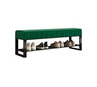 GLDYTVF Banco tapizado Verde para el pie de la Cama, 120 cm, para Guardar Zapatos, Resistente, con Capacidad de 300 LB Entrada, el Dormitorio, la Sala de Estar o el pasil