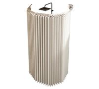 GLDYTVF Barra de Apoyo Ajustable y Plegable sin Necesidad de taladrar, con Ventosa, de Aluminio Impermeable, para baños, caravanas, bañeras y cabinas de Ducha (Blanca, 3 Pliegues).