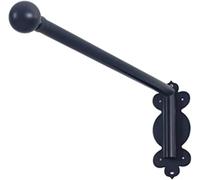 GLDYTVF Barra de Cortina Ajustable de Alta Resistencia con Brazo oscilante, Soporte de exhibición Negro para Ventana con remates, riel versátil para Puertas Laterales y Frontal, Longitud Personaliza