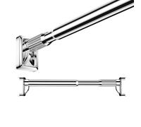 GLDYTVF Barra de Cortina Ajustable sin taladrar de 40 a 500 cm, Barra de tensión sin Herramientas para una instalación Sencilla para inquilinos, Barra telescópica cromada para Cocina y Dormitorio (2