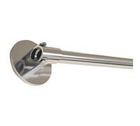 GLDYTVF Barra de Cortina de Ducha esquinera Ajustable de 180°, de Acero Inoxidable, telescópica, Antideslizante, para Armario, para Cortinas, Color Plata (tamaño: 130-180 cm).