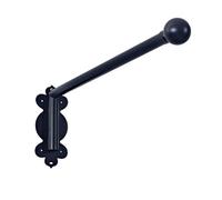 GLDYTVF Barra de Cortina Negra - Brazo para Cortinas de 50 cm para Puertas y Ventanas. Brazo oscilante Ajustable. Soporte de exhibición Paneles Laterales y Cortinas de Puerta Principal