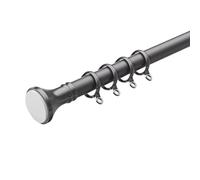 GLDYTVF Barra telescópica Resistente para Cortinas de 40 a 500 cm - No Requiere perforación. Ajustable para Ventanas Grandes. Compatible con Cortinas con Ojales y Trabillas (Gris, 162"-196").