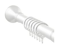 GLDYTVF Barra telescópica Resistente para Cortinas de 40 a 500 cm. No Requiere Perforaciones Ventanas Grandes. Compatible con Cortinas con Ojales y Trabillas. Color Blanco. Ajustable