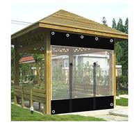 GLDYTVF Lona Impermeable para Exteriores con Ojales, Paneles Laterales de Lona de PVC Transparente con Cremallera para pérgola, cenador, cochera y jardín - 440 x 220 cm (14,4 x 7,2 pies) Cortina DIV