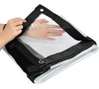 GLDYTVF Lona Impermeable Transparente de Alta Resistencia con Cuerda, Reforzada, Ideal para jardín y Camping al Aire Libre.