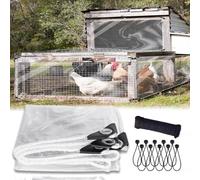 GLDYTVF Lonas Transparentes Impermeables de 250 x 450 cm / 8,2 x 14,8 pies, Lona Transparente de 0,38 mm de Grosor con Ojales y Cuerda elástica, para el hogar, Patio, balcón y jardín. Resistentes a