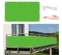 GLDYTVF Malla de sombreo Verde para balcón de 80x400cm, Resistente al Viento, Anti-miradas indiscretas y Anti-Rayos Ultravioleta. Incluye Cuerda y Bridas para Cables. Ideal para barandilla