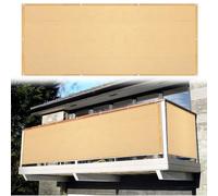 GLDYTVF Postes de balaustrada de 65x600cm, Anti-miradas, Resistentes a los Rayos UV, para terraza, balcón o Patio, Resistentes a la Intemperie, Color Arena Amarillo, con Cuerda de fácil in