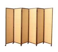 GLDYTVF Separador de Pared para Estudio con Ruedas, Panel divisorio de bambú para Dormitorio, Comedor, Estudio, Sala de Estar, Hotel, Bar y Restaurante (Color: 6 Paneles, tamaño: 180 cm/71
