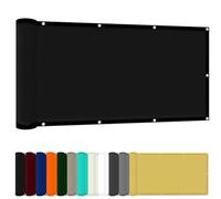 GLDYTVF Toldo Impermeable de 110 x 700 cm para Exteriores, Ideal para pérgolas, Balcones y Vallas. Bloquea el 98% de los Rayos UV. Incluye Cuerda y Kit de fijación. Color Negro.