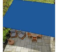 GLDYTVF Toldo Impermeable de Vela de Sombra de 6x8 m con protección UV para pérgolas y toldos Exteriores. Diseño Anti-miradas con 4 Cuerdas. Ideal para Patios, Jardines y terrazas. Color Azul.