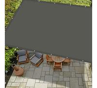 GLDYTVF Toldo Rectangular Impermeable de 2,5 x 8 m con protección UV para Patio Exterior, Tejido Anti-miradas, con 4 Cuerdas, Color Gris Oscuro, Parasol para jardín y terraza.