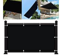 GLDYTVF Toldo Rectangular Impermeable de 7x7 m con protección UV del 98% y diseño Anti-miradas invernaderos, Plantas, Patios y Espacios Exteriores. Color Negro con 4 Cuerdas.