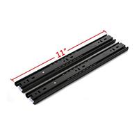 gle2016 un par de negro Metal Silencioso rodamiento extensión completa 3 secciones cajón Slide, Side Mount