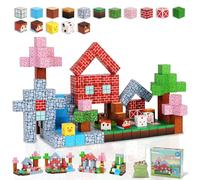 Gleamkid 111 PCS Bloques Magnéticos, Construye mi Mundo magnético, Bloques Magnéticos para Niños Pequeños Stem Sensory Outdoor Toys for 3+ Year Old Boys & Girls, Fidget Cubos Juguetes de Construcción
