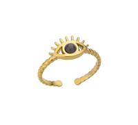 GleaMora Anillo ajustable de mal de ojo de plata de oro para mujer Anillo de lujo ligero personalizado Anillos únicos de moda Regalo de joyería