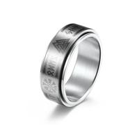 GleaMora Anillo de acero de titanio Anillo giratorio unisex Regalo de cumpleaños de Navidad Lujo ligero Personalizado De moda Ins Style Anillo