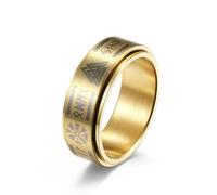 GleaMora Anillo de acero de titanio Anillo giratorio unisex Regalo de cumpleaños de Navidad Lujo ligero Personalizado De moda Ins Style Anillo