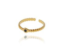 GleaMora Anillo de apertura de ópalo simple para mujeres Acero de titanio Espiral de moda Ins Style Anillo popular Anillos ajustables Joyería Regalo