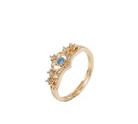 GleaMora Anillos de corona hueca de oro para mujeres Anillo de corona ajustable Joyería de boda de moda Joyería de lujo ligero Anillo de estilo Ins Regalo