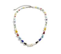 GleaMora Empalme de perlas simple para hombres Collar personalizado Día de San Valentín Casual Vacaciones Hip Hop Fiesta de cumpleaños Regalo de lujo ligero, 47cm+7cm