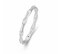 GleaMora INS Style s925 Anillo de bambú geométrico simple de plata esterlina Simple casual Propuesta de fiesta de cumpleaños Anillo de aniversario de bodas
