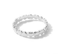 GleaMora Lindos anillos de corazón simples para mujeres Acero inoxidable Oro Plata Anillos de dedo Joyería de boda Regalo de San Valentín