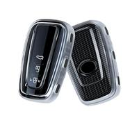 Gleamydot Funda Llave Seat Compatible para Llave Toyota Corolla Rav4 2021Chr Hilux Land Cruiser Coche Accesorios (Negro)