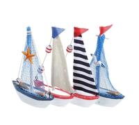 GLEAVI 1 Juego Adornos De Botes De Estilo Mediterráneo Favores De La Fiesta Náutica Decoración Decoracion Marinera Estatuilla De De Vela Náutico Conchas Naturales 4 Piezas