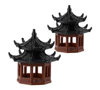 GLEAVI 1 Juego Modelo De Pabellón De Rockerías Ornamental Estatua Mini Conformado Decorativo Decoración De Peces Pequeña Decoración del Acuario Accesorios De Acuario El Plastico 4 Piezas