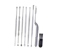 GLEAVI 1 Juego Traje De Oreja Kit De Selección De Orejas Limpiador De Curetas De Oído Rascador De Orejas Raspador De Cera De Oído Caja De Lata Acero Inoxidable Bastoncillo De Algodón