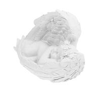 GLEAVI 1 Pieza Escultura De Ángel Rezando Decoración Figurilla Figura De Ángel Adornos Ángel Jardín Estatua Interior Cupido Estatua del Ángel Rezando Adorno De Ángel Resina Sintética