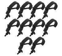 GLEAVI 10 Ganchos para Luces de Escenario de Aleación de Aluminio, Clips Negros de 20 Mm para Tubos de 30-52 Mm, Accesorios para Iluminación de Barra y Lámparas Móviles, Ideales
