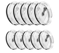GLEAVI 10 Piezas Tapa Del Vaso Tapas Para Tazas De Café Cubiertas De Taza a Prueba De Derrames Transparent