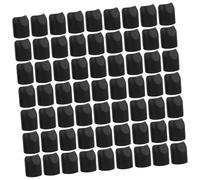 GLEAVI 100 Fundas Telescópicas para Respaldo De Silla Tapones Antideslizantes Tapas Metálicas Plegables Protectores Reparación Y Extremos De Tubo Color Negro