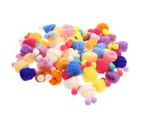 GLEAVI 100 Piezas Mini Gorros de Tejer Coloridos para Muñecas Sombreros de Lana Adorables para Decoración DIY y Accesorios de Casa de Muñecas
