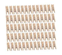 GLEAVI 100 Piezas Mini Pinzas de Madera para Fotos Unidades Clips Naturales para Notas y Tarjetas Diseño Retro para Decoración Hogar y Oficina