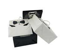 GLEAVI 10piezas Bolsas De Papel Prácticas Para y Souvenirs Bolsitas Para Fiestas Cumpleaños y Bodas Negro