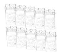 GLEAVI 10piezas Caja Transparente De Plástico Para Dulces Favor De Boda Fiesta Obsequio Vacío Pequeño