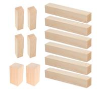 GLEAVI 12 Bloques de Tallado de Madera de Tilo Natural para Manualidades, Fáciles de Trabajar y Estables, Ideales para Proyectos Creativos y Diseños Intrincados
