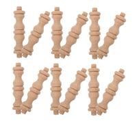 GLEAVI 12 Piezas Pilares de Madera Tallados Elegantes Columnas Decorativas Europeo para Barra de Vino Muebles y Armarios Decoración Rústica para Cocina y Salón