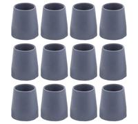 GLEAVI 12 protectores de patas para sillas de ducha - Patas de goma de repuesto para taburetes de baño - Protectores antideslizantes para de sillas de baño, taburetes y muletas