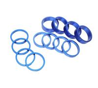 GLEAVI 15 Espaciadores para Potencia de Bicicleta de Aluminio Anodizado 3/5/10 MM Juego de 15 Piezas en Azul para Horquilla Delantera Compatibles Bicicletas de Montaña y Carretera