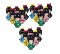 GLEAVI 18 Piezas De Microadorno Paisajístico Muñeca De Juguete Muñeca De Kimono Asiática Figura Coleccionable Kimono Japonés Kimono De Niña Japonesa Adorno Artesanía para El Hogar