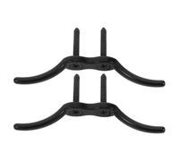 GLEAVI 2 Cornamusas Náuticas Negras de Acero Inoxidable 316 de 4 Pulgadas con Tornillos Soporte de Amarre de Cuerda para Barcos Muelles y Kayaks Paquete de 2 Piezas